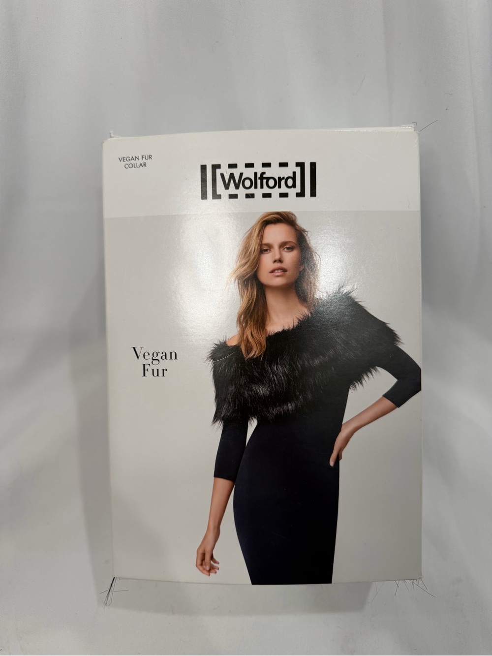 Wolford Black Vegan Fur Shoulder Collar size small